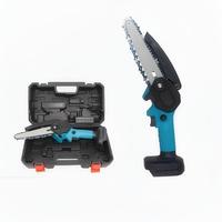 Mini-tronçonneuse électrique portative 21V populaire de 6 pouces, fonctionnant sur batterie rechargeable, avec 2 batteries en option