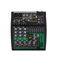 YFY-06U avec USB/DSP/Bluetooth, mixeur audio professionnel 6 canaux en métal pour studio et performances live