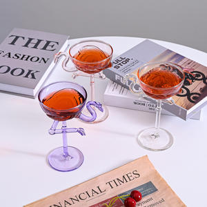 Copa de cóctel alta estilo Ins, copa de vino tinto personalizada con diseño de flamenco, copa para postre y ensalada - Product Image 2