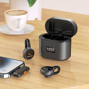 New Mini <span class=keywords><strong>Microphone</strong></span> Phát Sóng Trực Tiếp Âm Thanh Video Ghi Âm Người Bán Chạy Nhất Clip Trên Mic 2.4G Lavalier Micro Không Dây Cho Tik - Product Image 3