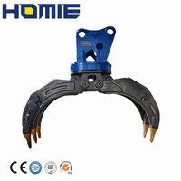 Excavator Attachment Hydraulic Rotatory Grapple Wood Straw Timber Grab for 3-5 Ton