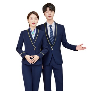 Venta al por mayor personalizado de alta calidad aerolínea aviación Negro Azul Marino hombres mujeres piloto uniformes del personal - Product Image 5
