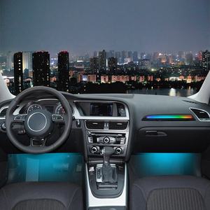 Nouvelle conception Auto lumière intérieure décorer lampe porte <span class=keywords><strong>LED</strong></span> barre de garniture bande lumière lumières ambiantes pour <span class=keywords><strong>Audi</strong></span> <span class=keywords><strong>A4</strong></span> B8 2012-2016 - Product Image 2