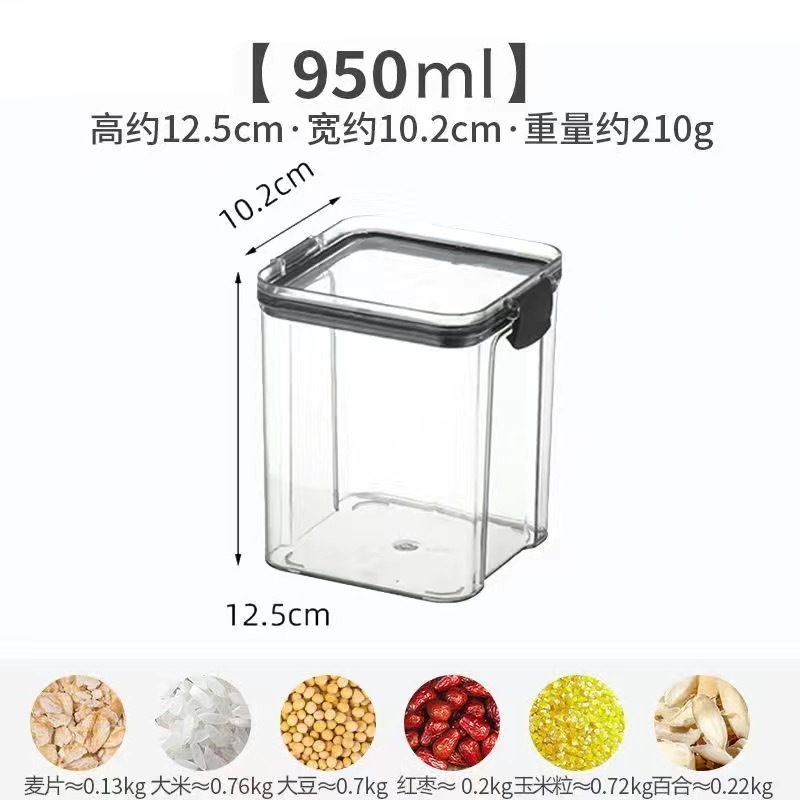 Recipiente hermético cuadrado de 950 ml.