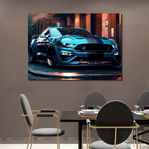 Tableaux et affiches modernes sur toile avec motifs de voitures de course et de peinture automobile, décorations murales pour salon et hall d'entrée - Product Image 3