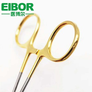 Portaagujas con mango dorado de 12,5 cm para uso estético; Herramientas de belleza; Sostiene agujas de hilo 8-0 con agujas finas y dientes - Product Image 2