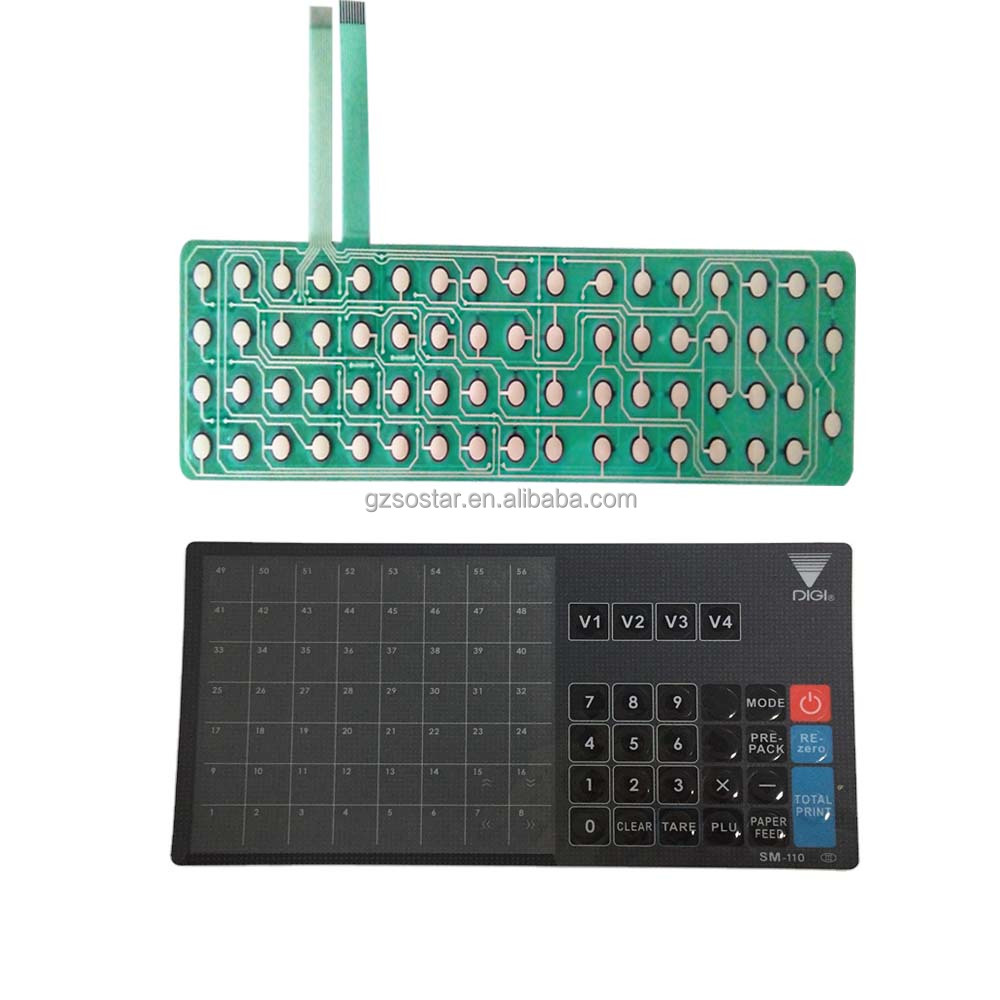 SM-100PCS электронная шкала Внутренний контур + Набор накладных листов для ключей SM100 Клавиатура Мембранная Обложка пленки для DIGI