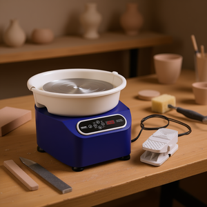 Tornio elettrico per ceramica da 11 pollici 350W a trasmissione diretta con schermo LCD touch per modellazione di ceramica, arte, artigianato e fai da te - Product Image 2