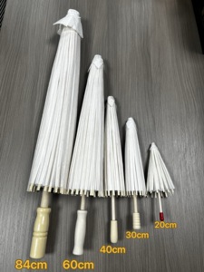 Nouveauté : Parapluies en papier pour cadeaux artisanaux, personnalisables, à faire soi-même, à dessiner, avec manche en bois - Product Image 1