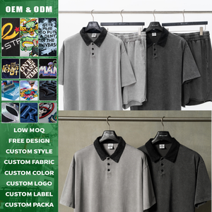 Camisa de Manga Corta para Hombre, Oversize, de Algodón Tejido, con Cuello en Contraste y Estampado Digital, Estilo Vintage y Desgastado, para Streetwear - Product Image 4