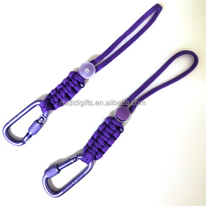 Custom Bottle Wrist Lanyard Water Bottles Holder Lanyard Nylon Lanyards Carabiner Hook Drinking Bar Accessories Short Straps