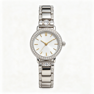 Reloj de Pulsera de Acero Inoxidable de Lujo para Mujer, de Alta Calidad OEM, Movimiento de Cuarzo, Logotipo Personalizado, Venta al Por Mayor - Product Image 1