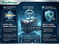 Batería AGM de ciclo profundo LFP1255D 12V55Ah, libre de mantenimiento, recargable, para sistemas de almacenamiento de energía solar fuera de la red.