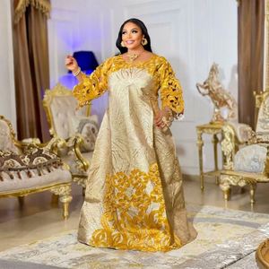 Elegant African <strong>Dress</strong> for Women <strong>Traditional</strong> Bazin Gown Ankara Embroidery Boubou Robe <strong>Nigeria</strong> Wedding Evening Party <strong>Dress</strong> - Product Image 2