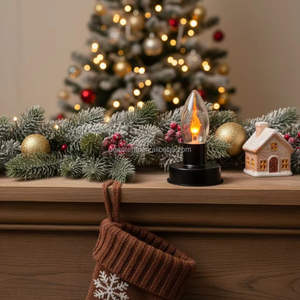 Escenas de boda. Ocasiones festivas. Configuración de fiesta. Iluminación decorativa. Bombillas LED de llama. Decoraciones de mesa de Acción de Gracias. - Product Image 2