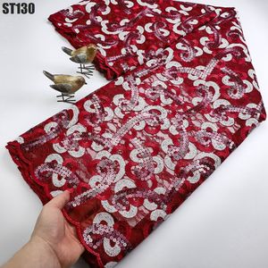 Supoo – tissu nigérian double organza en tulle doré, paillettes de dentelle, broderie plate, pour la fabrication de robes de fête, Offres Spéciales - Product Image 6