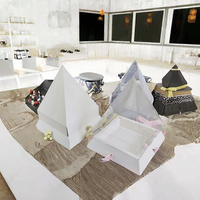 Sunshine Maßgefertigte Dessert-Pyramide aus Festem Prägekarton mit Magnetverschluss aus Recyclingmaterialien für Kuchen zum Mitnehmen und Snacks