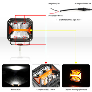 Foco superbrillante de alta potencia, faro auxiliar, luces antiniebla DE ALUMINIO CNC para motocicleta, lámpara LED de conducción todoterreno - Product Image 6
