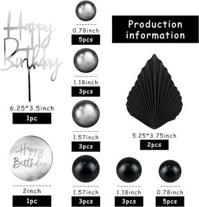 Gâteau d'<span class=keywords><strong>anniversaire</strong></span> à thème <span class=keywords><strong>bleu</strong></span> bohème, décorations de gâteaux et décorations de boules de gâteaux de Pâques de Noël - Product Image 5