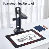 Scanner de documents portable CZUR Aura Pro Book, capture A3/A4, auto-égalisation, correction d'inclinaison par IA, pliable, USB, compatible Windows et Mac OS, en stock