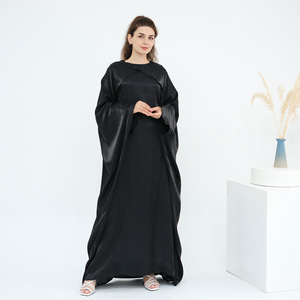 2025 vestido Abaya abierto elegante para <span class=keywords><strong>mujer</strong></span>, <span class=keywords><strong>traje</strong></span> árabe islámico de manga larga informal, estilo modesto, <span class=keywords><strong>tradicional</strong></span> musulmán - Product Image 1