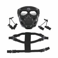 MUCHAN Masque de protection facial pour casque de fête Équipement tactique avec moteur sans moteur Masque de Noël neutre