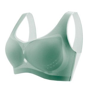 Summer Ultra-Thin Ice Silk Seamless <strong>Bra</strong> for Women Plus Size Large Busts 3/4 Cup Breathable Wireless Anti-Sagging <strong>Removable</strong> <strong>Pads</strong> - Product Image 5