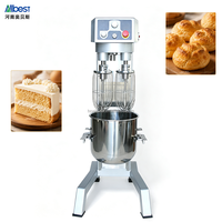 Mélangeur planétaire commercial à double batteur 20L, trois vitesses, entraînement par engrenages, machine électrique pour mélanger la pâte à gâteau pour boulangerie