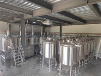 Équipement complet de brasserie 10HL, projet clé en main de micro-brasserie, 6 cuves de fermentation, système CIP, pompe en acier inoxydable