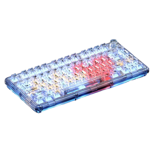 Clavier mécanique en acrylique Weikav ONE75, transparent, tri-mode, rétroéclairage RVB, sans fil 2,4 GHz, USB-C, programmable, clavier de jeu - Product Image 5