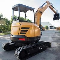 Excavatrice sur chenilles SY35U de 3,5 tonnes avec godet de 0,12 m³, moteur de 20,4 kW et godet pour roche, ensemble moteur d'excavatrice