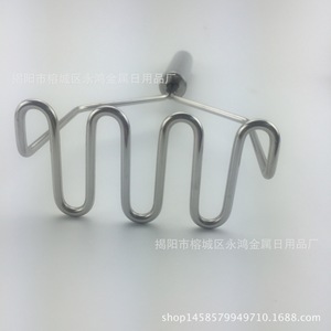 Écrase-pommes en acier inoxydable, design ondulé, compatible lave-vaisselle, outil de cuisine pour légumes et pommes de terre, fabriqué à Jieyang - Product Image 4