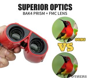 Jumelles SECOZOOM America pour enfants, observation des oiseaux, randonnée, verre optique 8x, prisme BAK4 Porro pour l'astronomie - Product Image 5