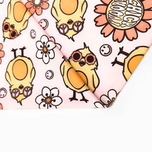 Tecido estampado de malha com malha de Spandex DTY ITY 94% poliéster 6% Spandex com boa sensação de ser cortado e desenho popular