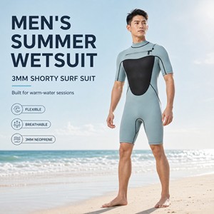Traje de Buceo para Hombre OEM Surfing, Traje de <span class=keywords><strong>Neopreno</strong></span> Corto <span class=keywords><strong>Yulex</strong></span>, Traje de <span class=keywords><strong>Neopreno</strong></span> para Surf para Hombre, 3 mm - Product Image 6