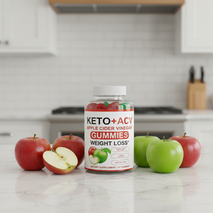 Gomas Keto ACV para Perda de Peso 1000mg, Gomas Probióticas de Vinagre de Maçã Veganas Sem Açúcar, Suplemento Avançado para Emagrecimento - Product Image 1