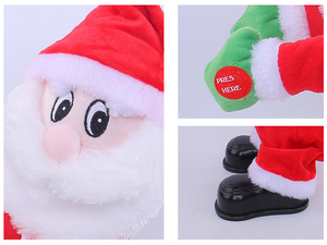 Poupée en peluche musicale et dansante <span class=keywords><strong>de</strong></span> Noël GL-212, jouet <span class=keywords><strong>de</strong></span> Noël original - Product Image 5