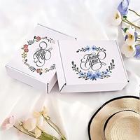 Boîtes d'expédition en carton ondulé blanc recyclable, personnalisées avec logo, vente en gros d'usine