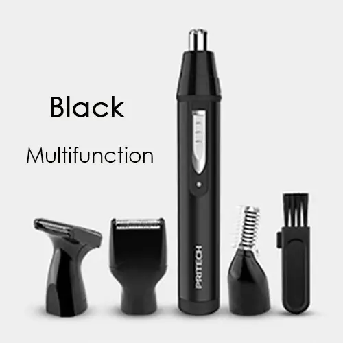 PRITECHメンズ多機能電動ノーズヘアトリマー新しいデザイン4in1プラスチックカスタマイズユニセックスノーズとイヤーヘアトリマー