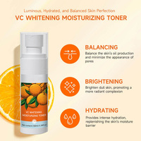 Spray Tonifiant Éclaircissant à la Vitamine C, à l'Hamamélis, à l'Acide Glycolique et à l'Acide Lactique, Brume Hydratante pour le Visage, pour Peaux Ternes et Affinage des Pores