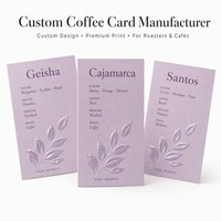 Carte de saveurs de café à marque privée, Feuille de dégustation de grains personnalisée OEM, Guide de menu de marque pour le lancement des propriétaires de marques de café