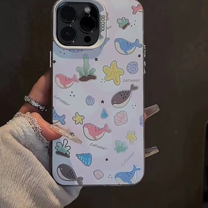 Funda <span class=keywords><strong>para</strong></span> Teléfono TC con Diseño de Mundo Submarino, Ballena, Estrella de Mar y Concha, Compatible con iPhone 16 17 Pro Max, Color Plateado, Resistente a Golpes - Product Image 3