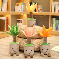 Nouvelles plantes en pot décoration de canapé maison fleur en peluche jouets en peluche Cactus poupées en peluche douce Yulip
