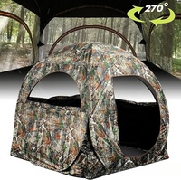 Tente de chasse extérieure à une chambre, panoramique à 360 degrés, camouflage, ouverture automatique rapide, imperméable, portable, pour camping discret