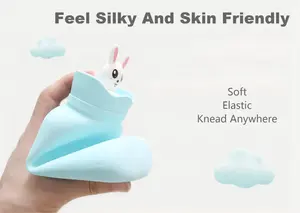 Bouteille d'eau chaude en silicone sans BPA de conception mignonne Sac d'eau chaude Bouteille <span class=keywords><strong>chauffante</strong></span> pour <span class=keywords><strong>micro</strong></span>-ondes Thérapies chaudes et froides - Product Image 6