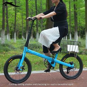 Bicicletta Pieghevole Leggera Light Shark Technology da 20 Pollici, Super Urbana per Pendolari, in Fibra di Carbonio Completa, 7 Velocità, Cerchio Leggero, Portata 100kg - Product Image 4