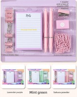 Makronen-Farbiger Mini-Heftapparat-Set mit Büroklammern, Gelstift, Langschwanzklammern, Schreibwaren-Kombi Made in China Modell 5308 Fabrikfertigung