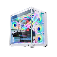 Casing PC Gaming ATX Grosir, Mendukung GPU 400mm, Pendingin Air 360mm di Bagian Atas, Dengan 7 Slot PCIe dan Dua Slot HDD