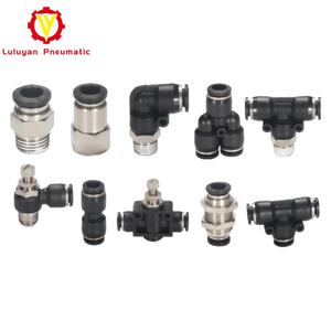 Raccord de tuyauterie pneumatique en plastique pour tube carré, connecteur rapide, coupleur industriel, <span class=keywords><strong>joint</strong></span> noir - Product Image 5