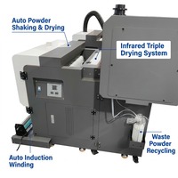 Printer DTF All in One XP600 PrintHead 60cm dengan Pengering dan Penggoyang Bubuk untuk Pencetakan Garmen